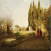 Albert Hertel, In the gardens of Castel Gandolfo